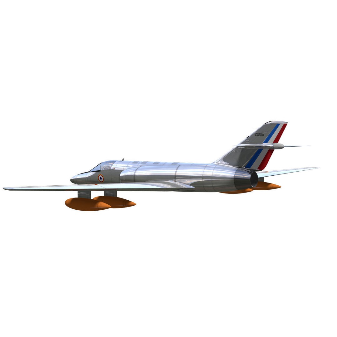 Dassault Albatros 3D Model – Military Aircraft Concept, FBX - View 6