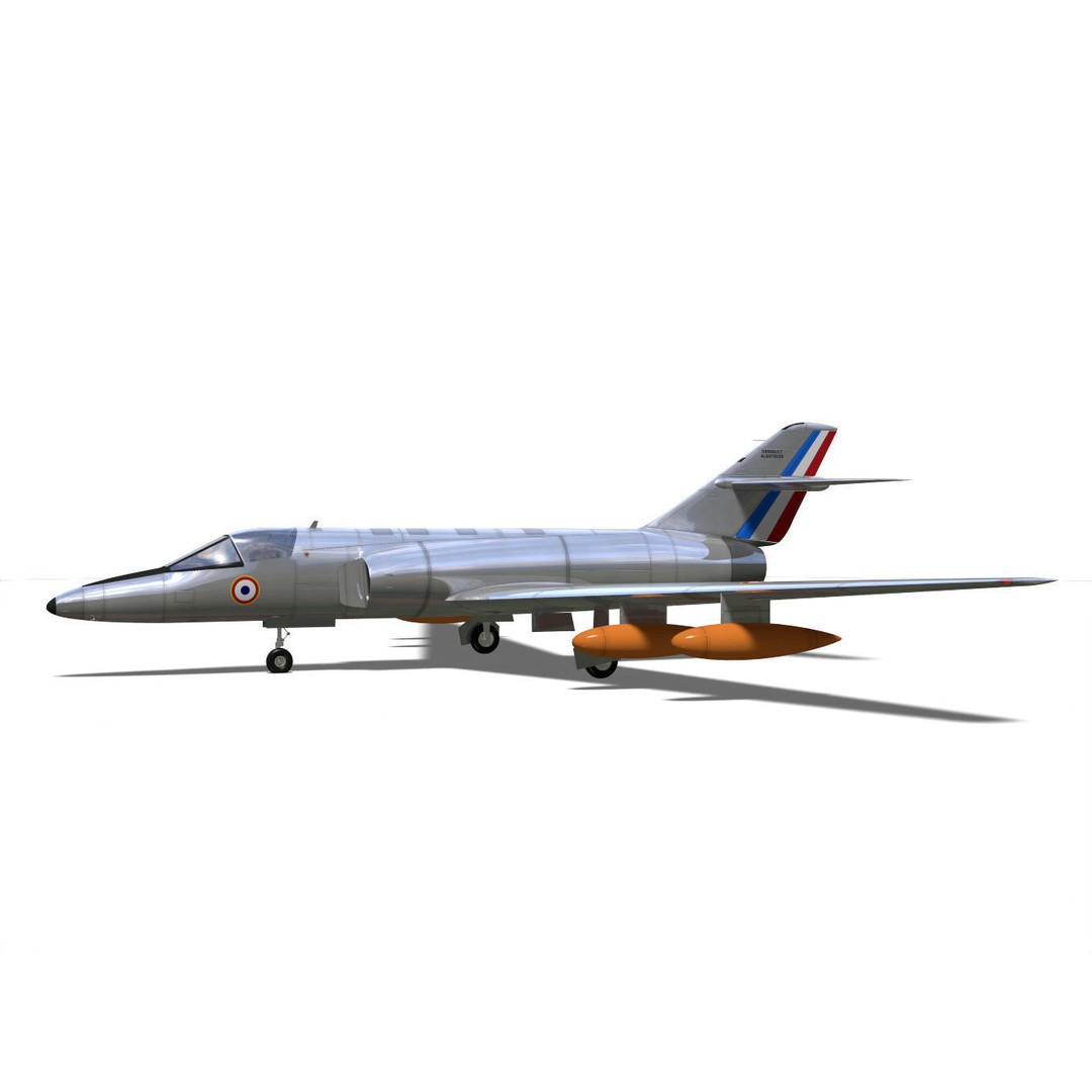 Dassault Albatros 3D Model – Military Aircraft Concept, FBX - View 7