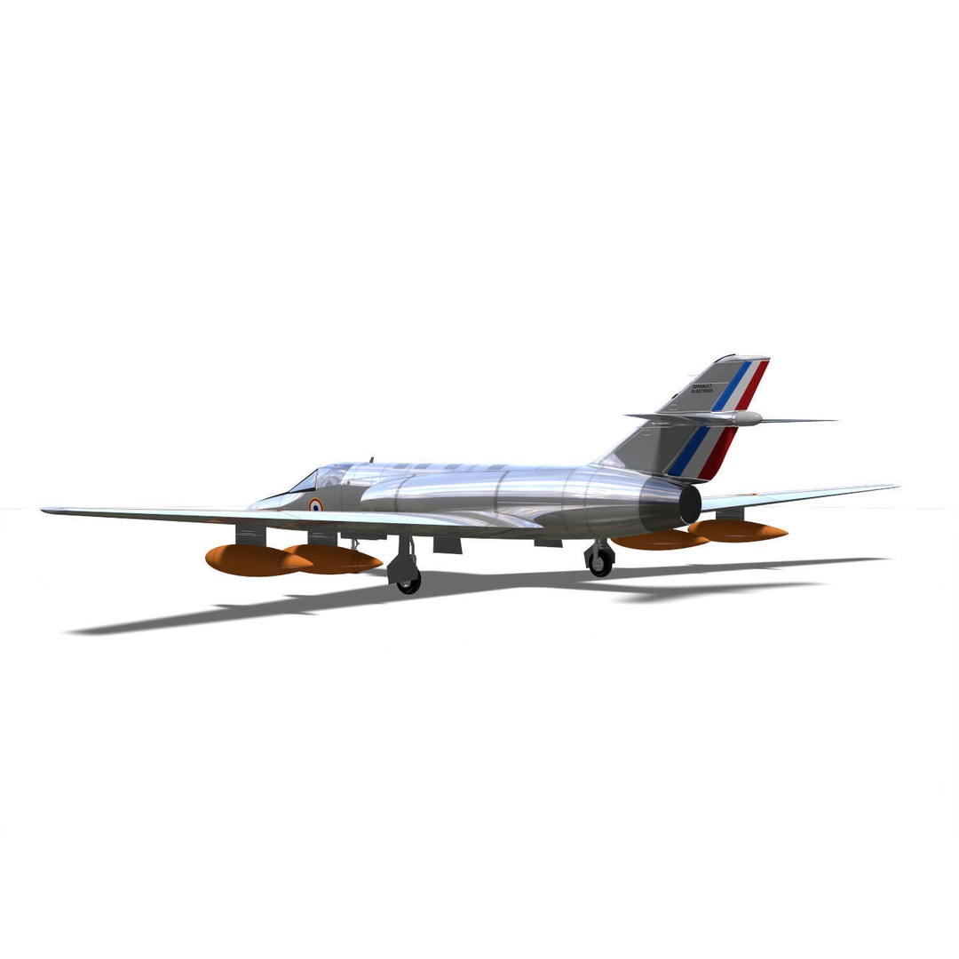 Dassault Albatros 3D Model – Military Aircraft Concept, FBX - View 8