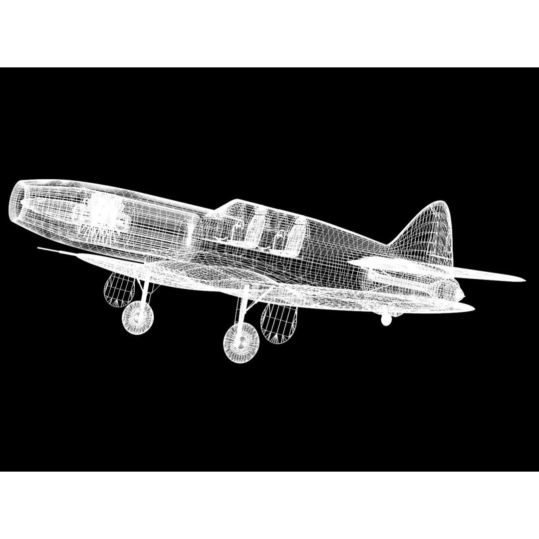 Caproni Campini N1 3D Model – High Poly Prototype Aircraft, FBX