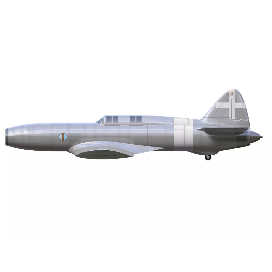Caproni Campini N1 3D Model – High Poly Prototype Aircraft, FBX - View 11