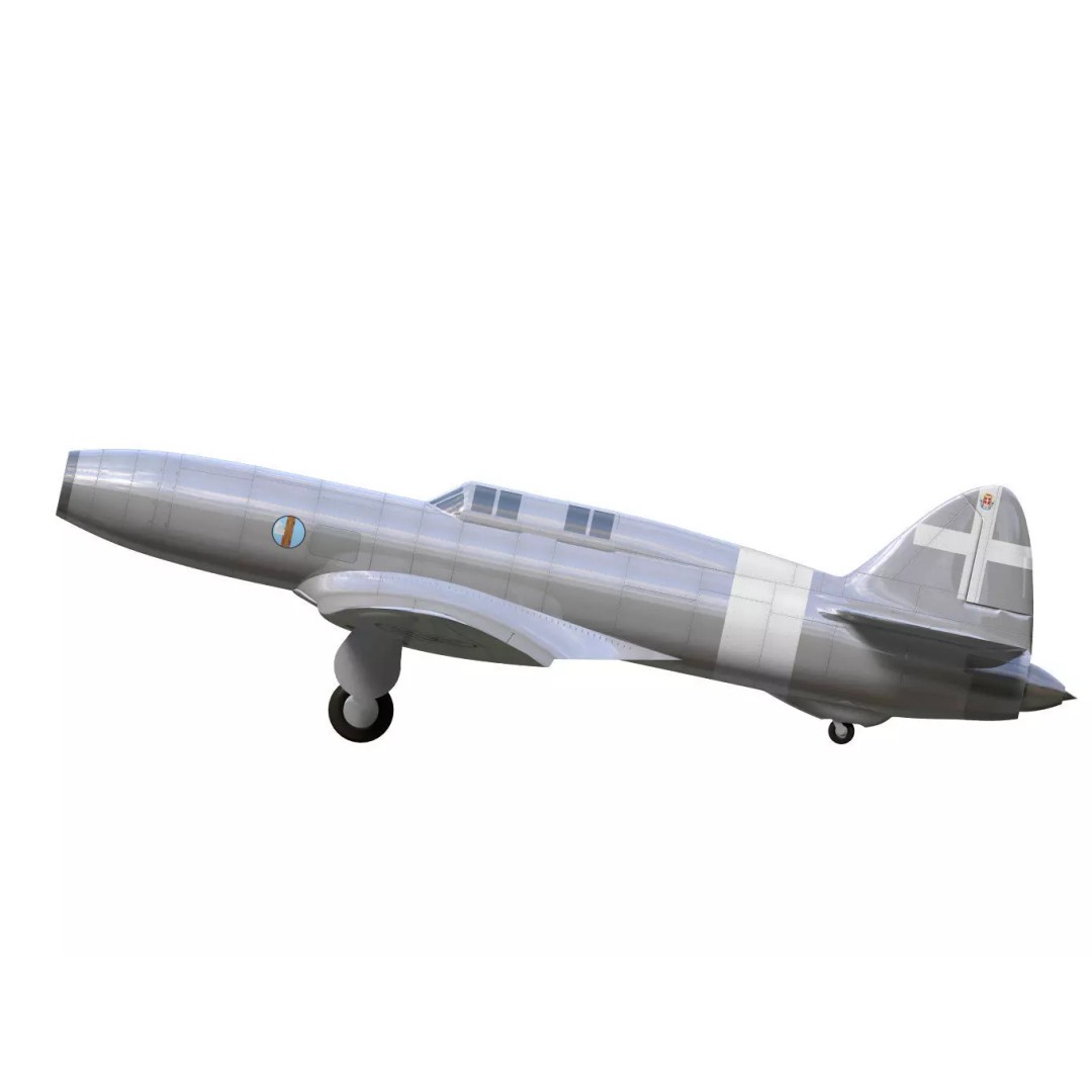 Caproni Campini N1 3D Model – High Poly Prototype Aircraft, FBX - View 12