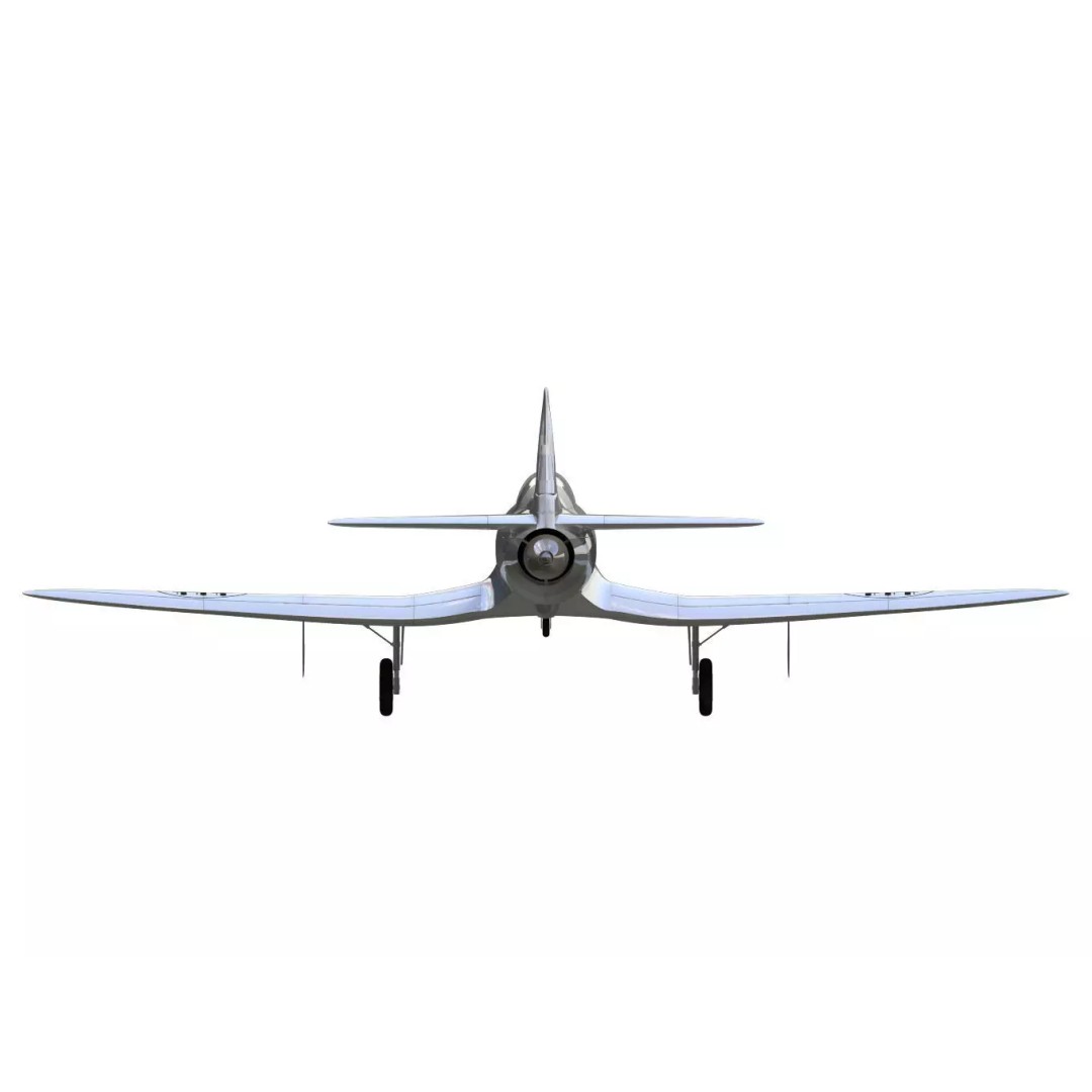 Caproni Campini N1 3D Model – High Poly Prototype Aircraft, FBX - View 14