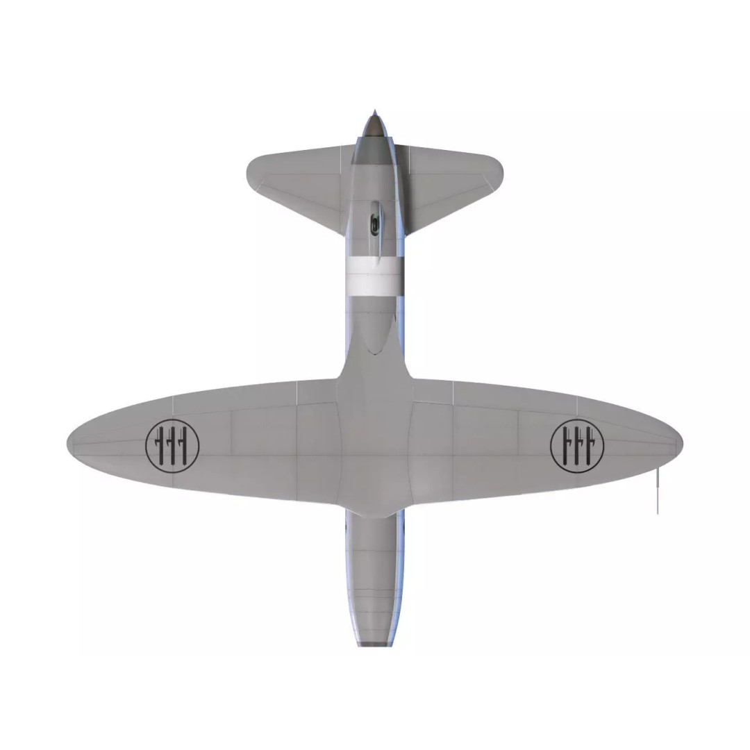 Caproni Campini N1 3D Model – High Poly Prototype Aircraft, FBX - View 16