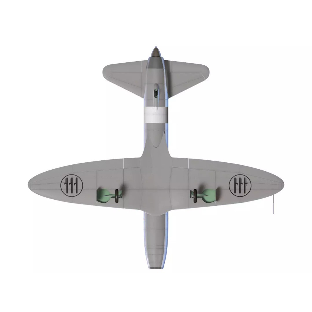 Caproni Campini N1 3D Model – High Poly Prototype Aircraft, FBX - View 17