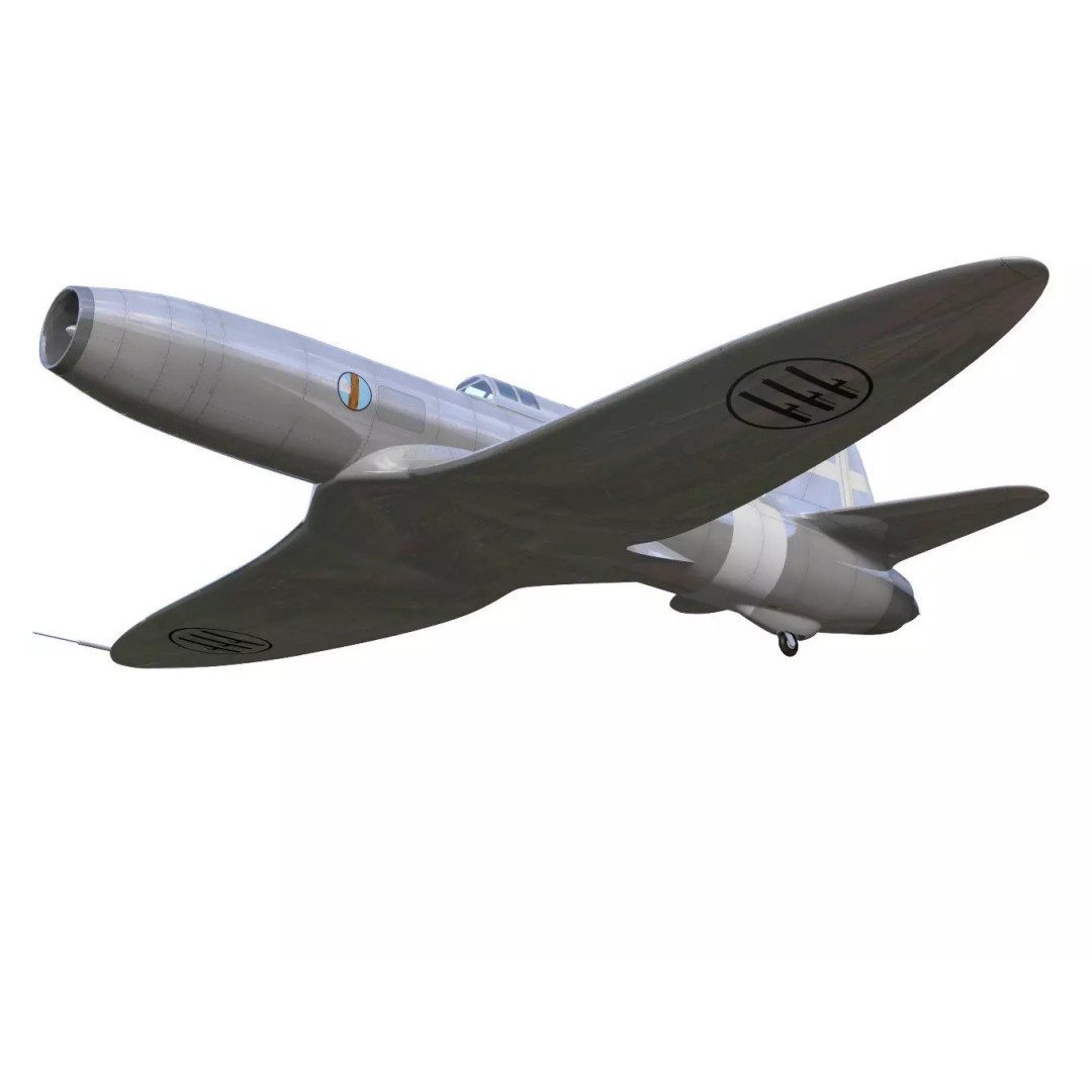 Caproni Campini N1 3D Model – High Poly Prototype Aircraft, FBX - View 5