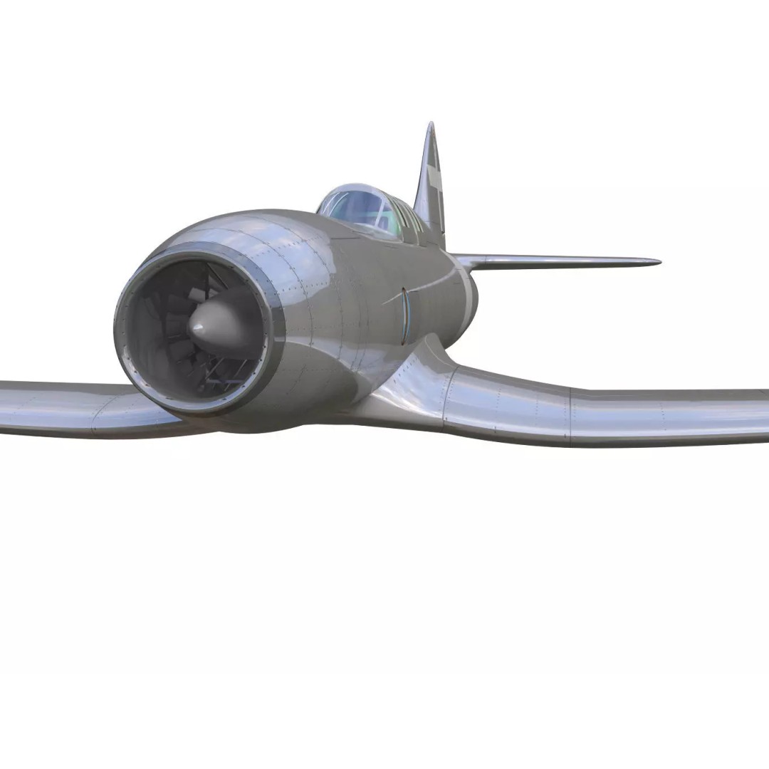 Caproni Campini N1 3D Model – High Poly Prototype Aircraft, FBX - View 6