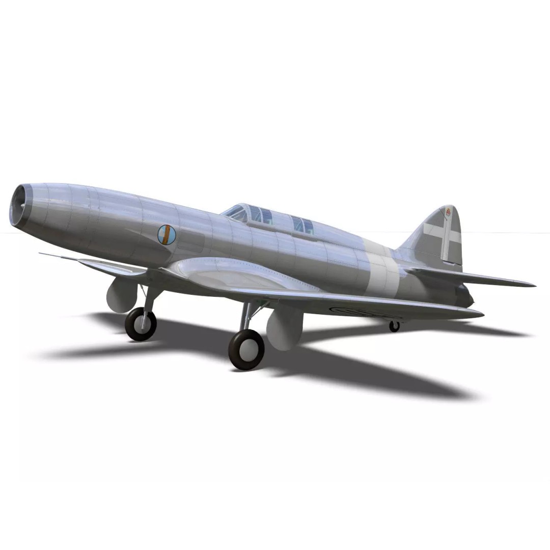 Caproni Campini N1 3D Model – High Poly Prototype Aircraft, FBX - View 7