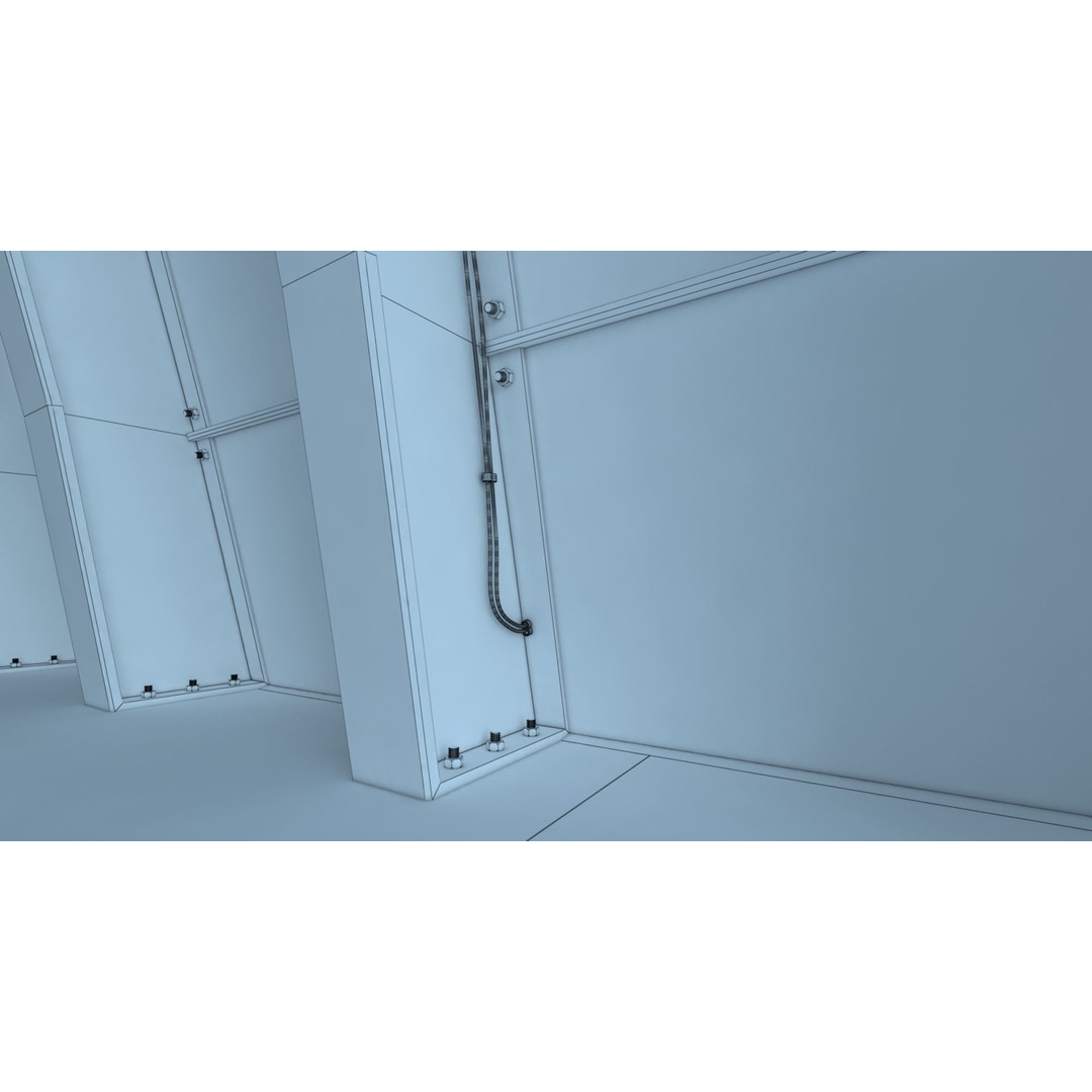Tall Hangar 3D Model – Detailed Industrial Structure, FBX & OBJ