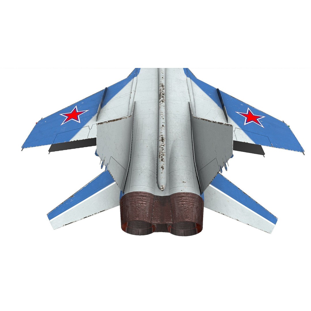 Mikoyan MiG-31 3D Model – Low Poly Game Ready Fighter Jet, FBX, OBJ - View 14
