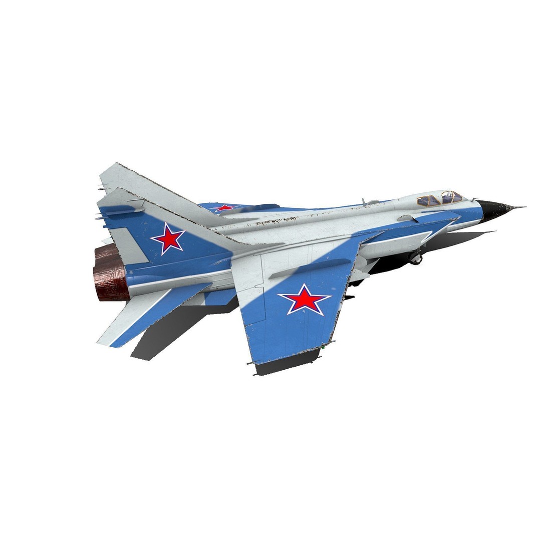 Mikoyan MiG-31 3D Model – Low Poly Game Ready Fighter Jet, FBX, OBJ - View 15