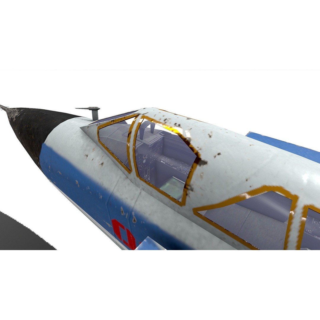 Mikoyan MiG-31 3D Model – Low Poly Game Ready Fighter Jet, FBX, OBJ - View 17
