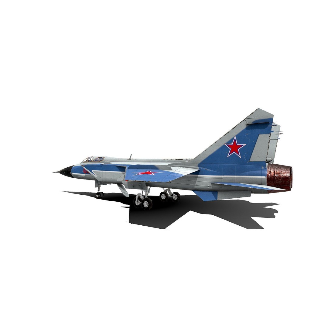 Mikoyan MiG-31 3D Model – Low Poly Game Ready Fighter Jet, FBX, OBJ - View 9