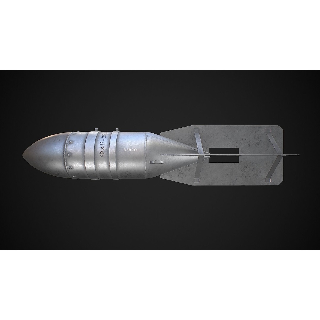 FAB-250 3D Model – Low Poly Game Ready Bomb, FBX, Blender - View 5