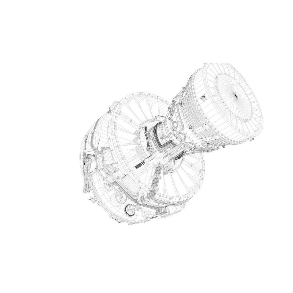 Aircraft Engine 3D Model – Realistic Turbine Asset, FBX, OBJ
