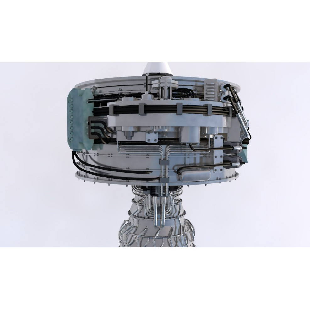 Aircraft Engine 3D Model – Realistic Turbine Asset, FBX, OBJ - View 13
