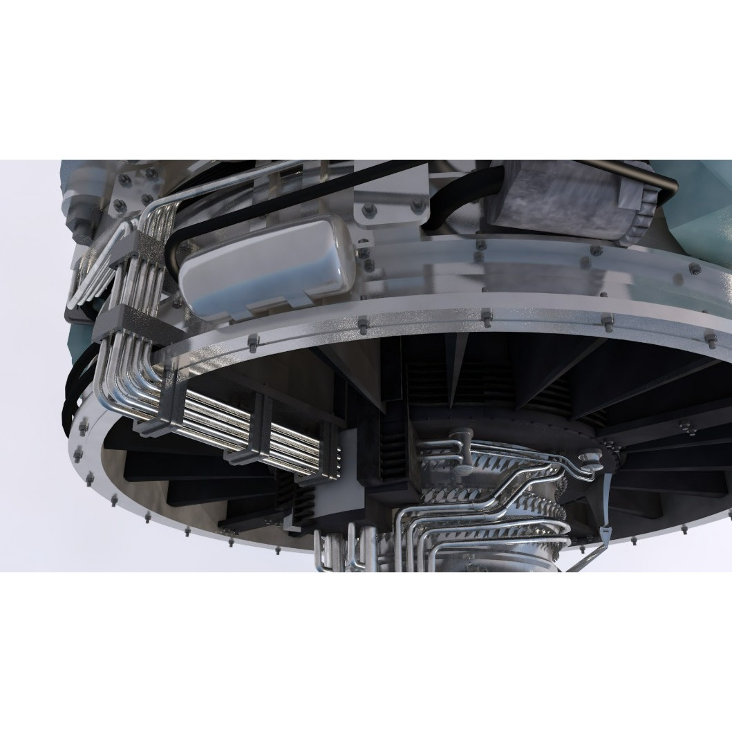 Aircraft Engine 3D Model – Realistic Turbine Asset, FBX, OBJ - View 15