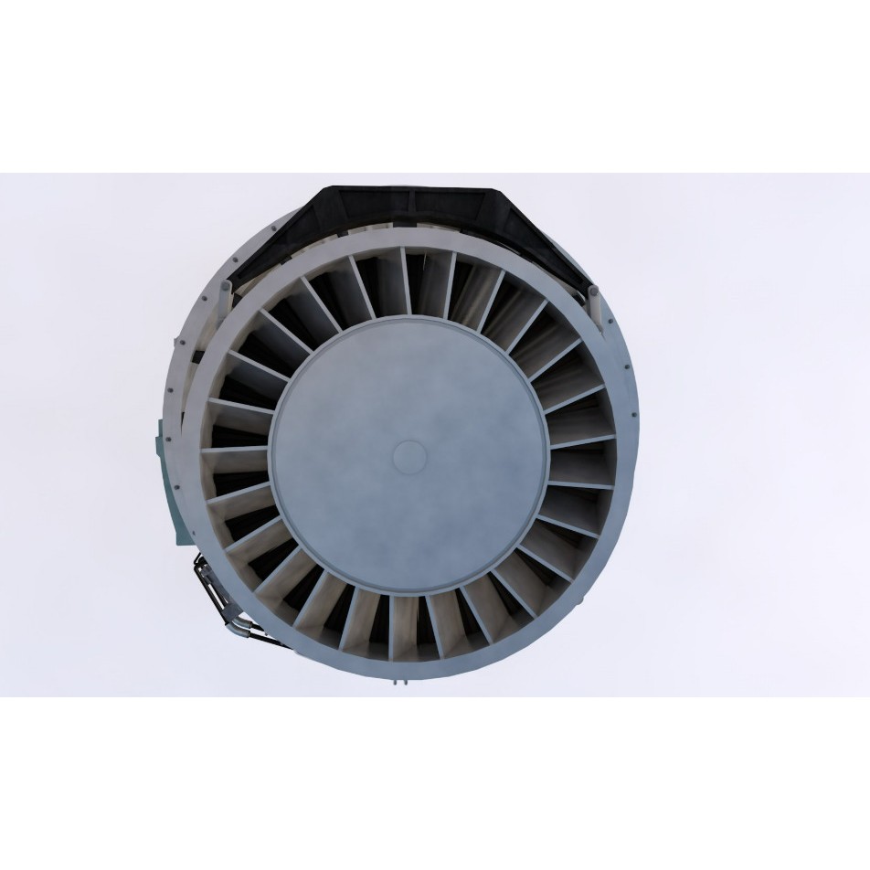 Aircraft Engine 3D Model – Realistic Turbine Asset, FBX, OBJ - View 17