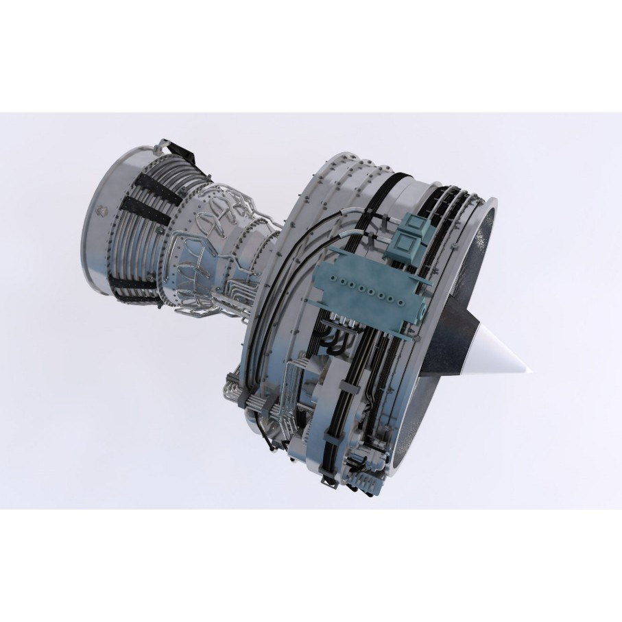 Aircraft Engine 3D Model – Realistic Turbine Asset, FBX, OBJ - View 18