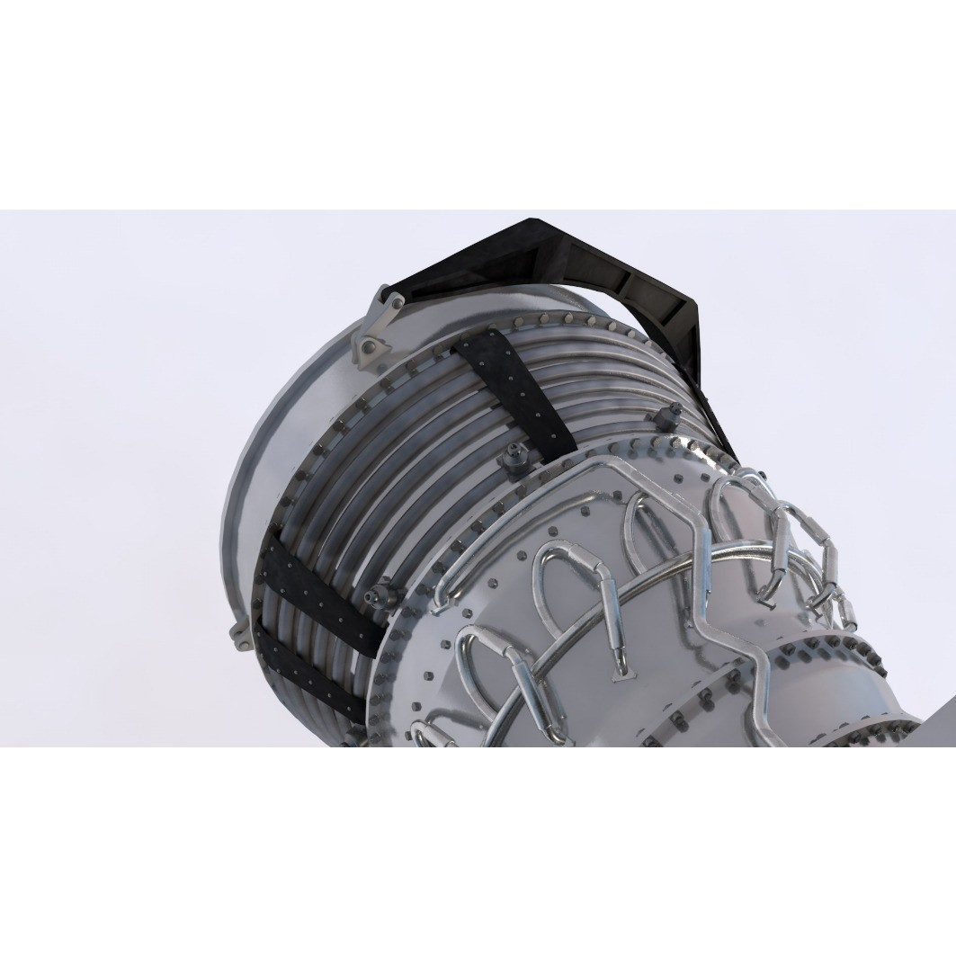Aircraft Engine 3D Model – Realistic Turbine Asset, FBX, OBJ - View 7