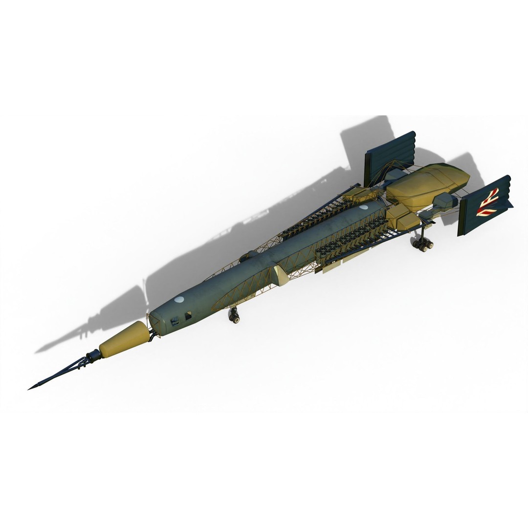 Griffith 3D Model – Supersonic VTOL Aircraft, PBR Textures, FBX - View 13