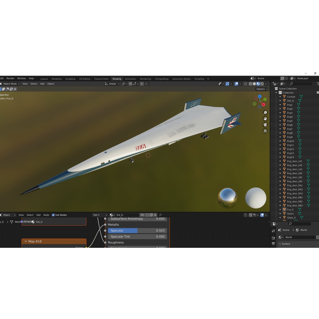 Griffith 3D Model – Supersonic VTOL Aircraft, PBR Textures, FBX - View 18