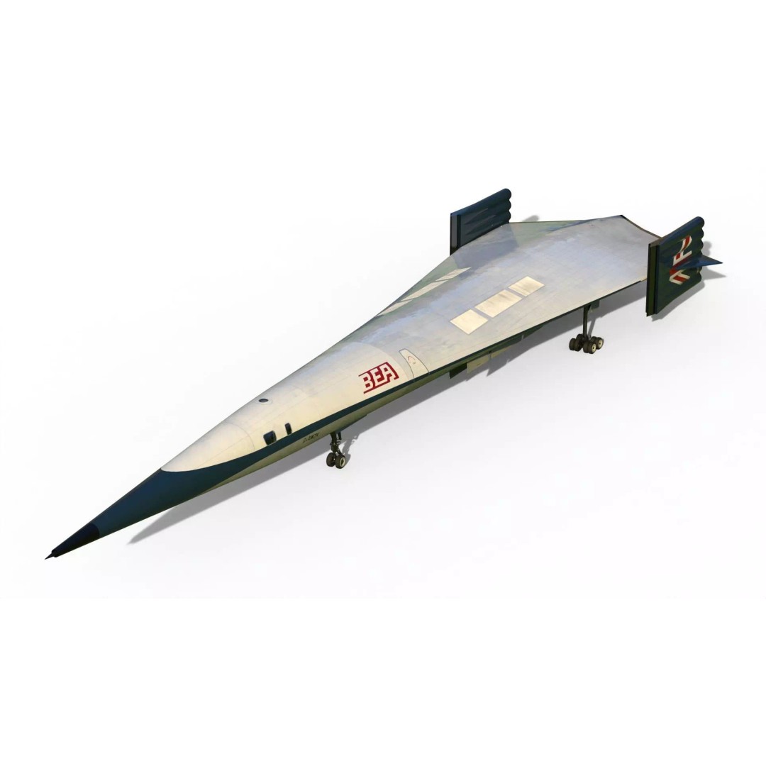 Griffith 3D Model – Supersonic VTOL Aircraft, PBR Textures, FBX - View 2