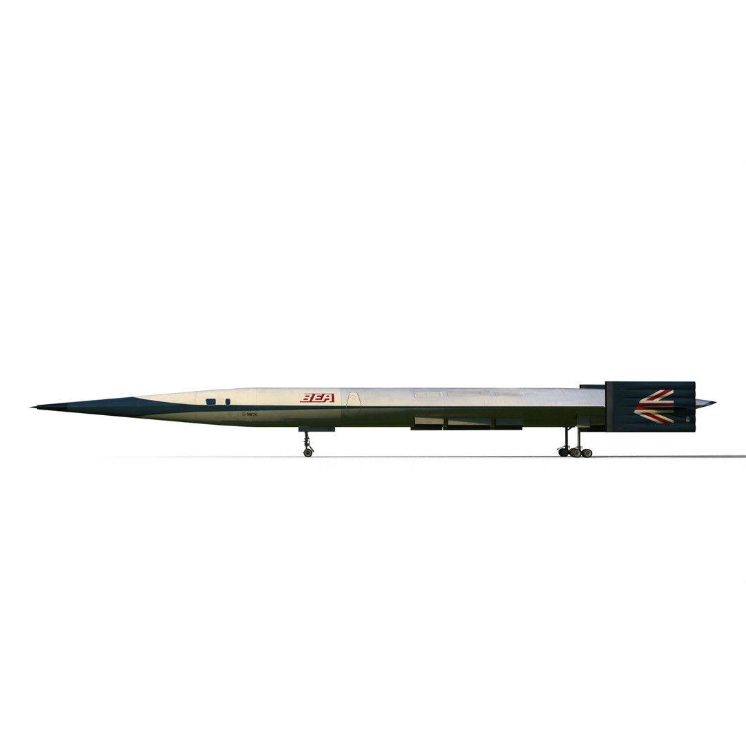 Griffith 3D Model – Supersonic VTOL Aircraft, PBR Textures, FBX - View 3