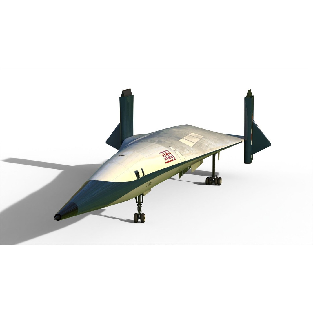 Griffith 3D Model – Supersonic VTOL Aircraft, PBR Textures, FBX - View 5