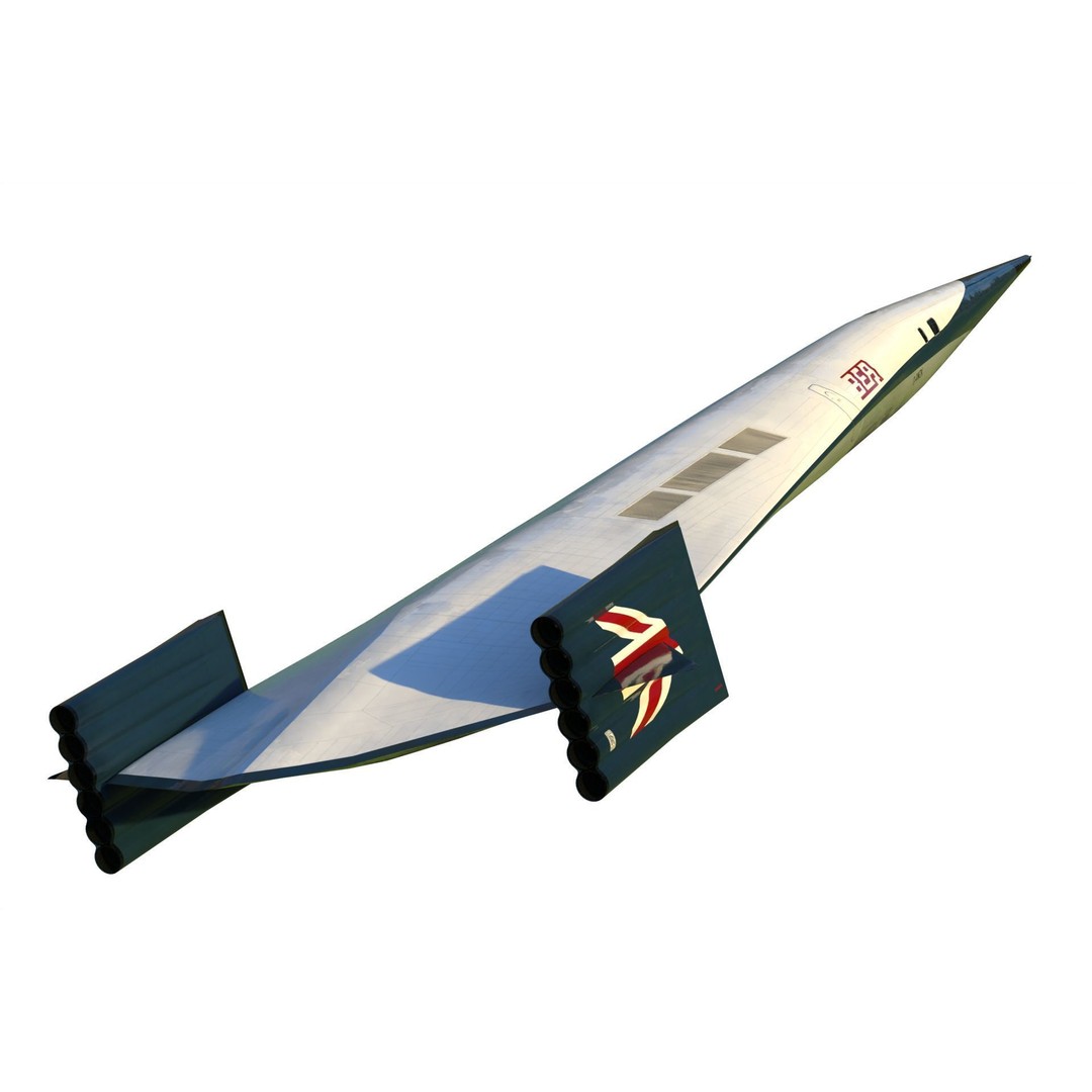 Griffith 3D Model – Supersonic VTOL Aircraft, PBR Textures, FBX - View 9