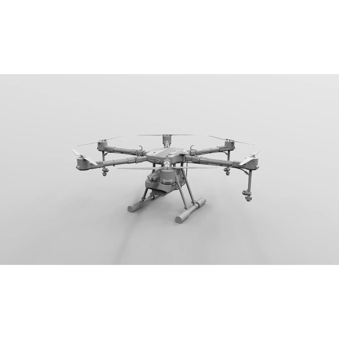Agricultural Drone 3D Model – Low Poly UAV Sprayer, FBX - View 12