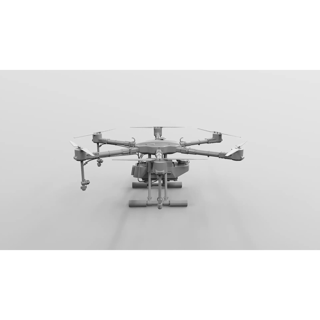 Agricultural Drone 3D Model – Low Poly UAV Sprayer, FBX - View 16