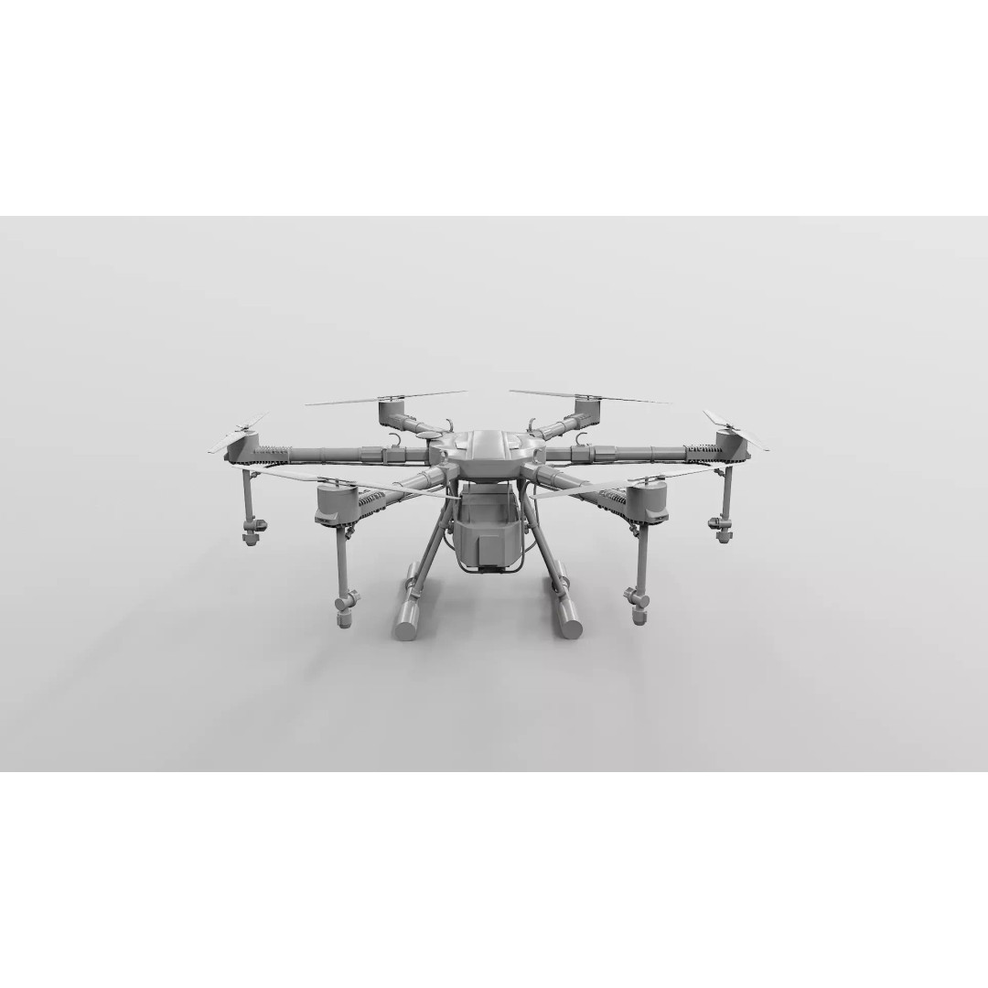 Agricultural Drone 3D Model – Low Poly UAV Sprayer, FBX - View 19