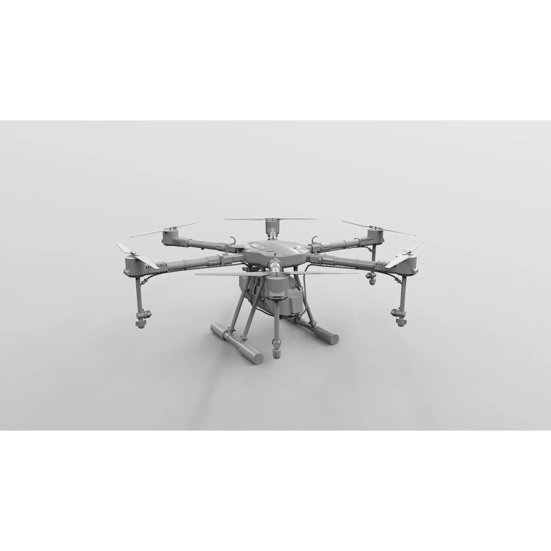 Agricultural Drone 3D Model – Low Poly UAV Sprayer, FBX - View 20