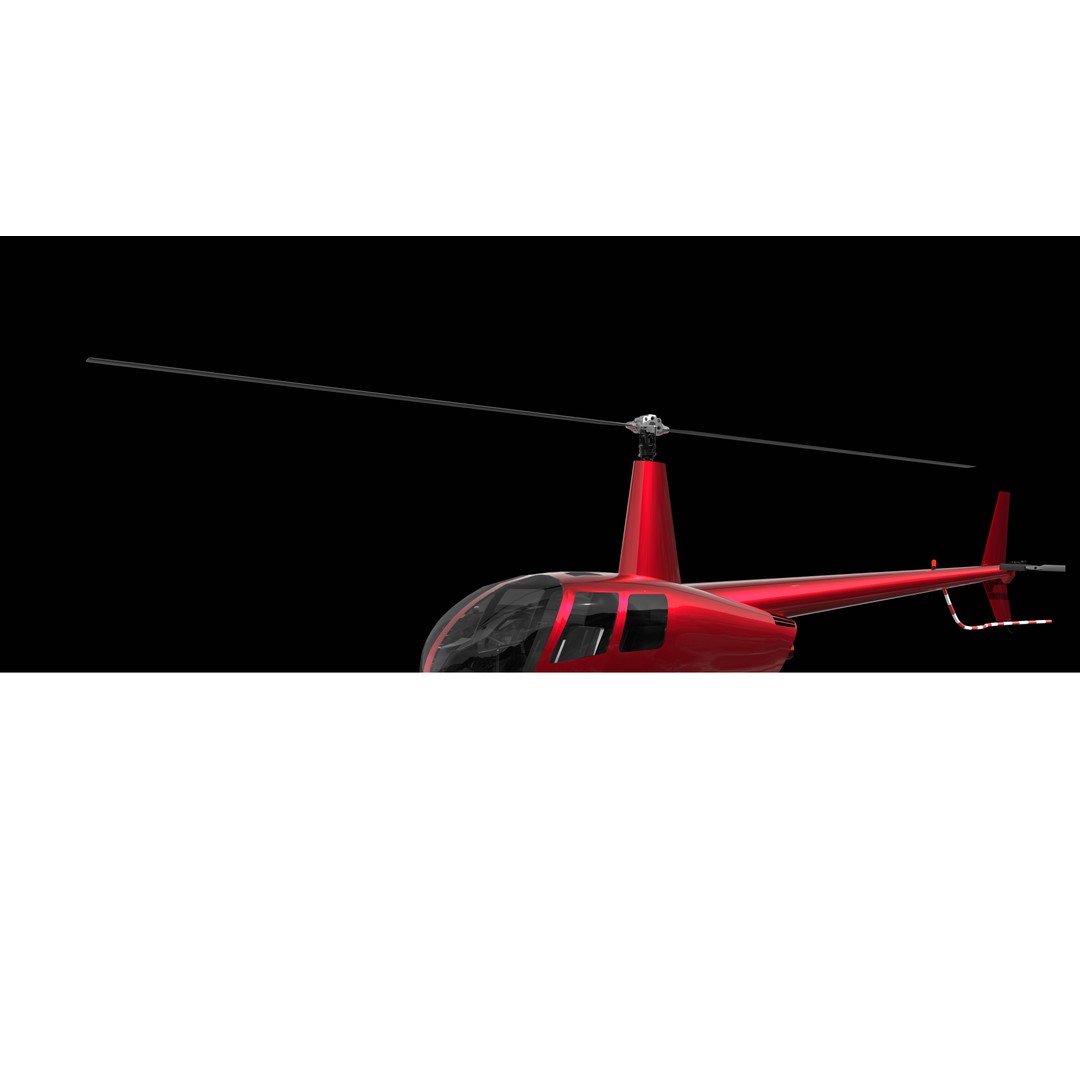 Robinson R66 3D Model – Detailed Helicopter Asset, FBX & OBJ - View 3