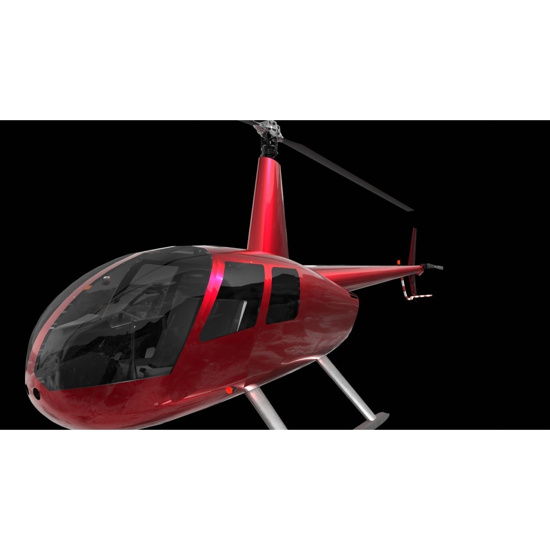 Robinson R66 3D Model – Detailed Helicopter Asset, FBX & OBJ - View 4