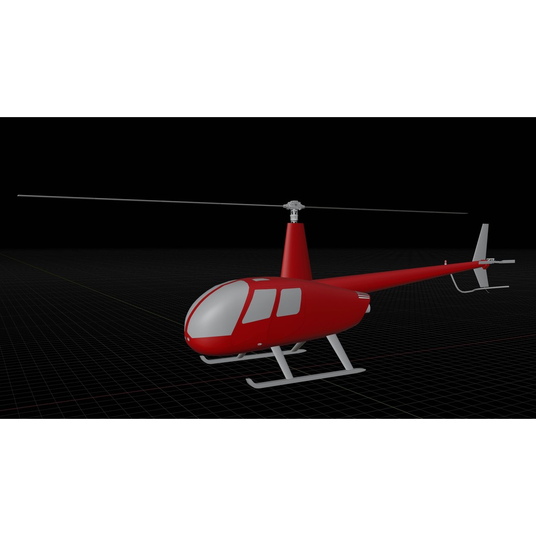 Robinson R66 3D Model – Detailed Helicopter Asset, FBX & OBJ - View 9