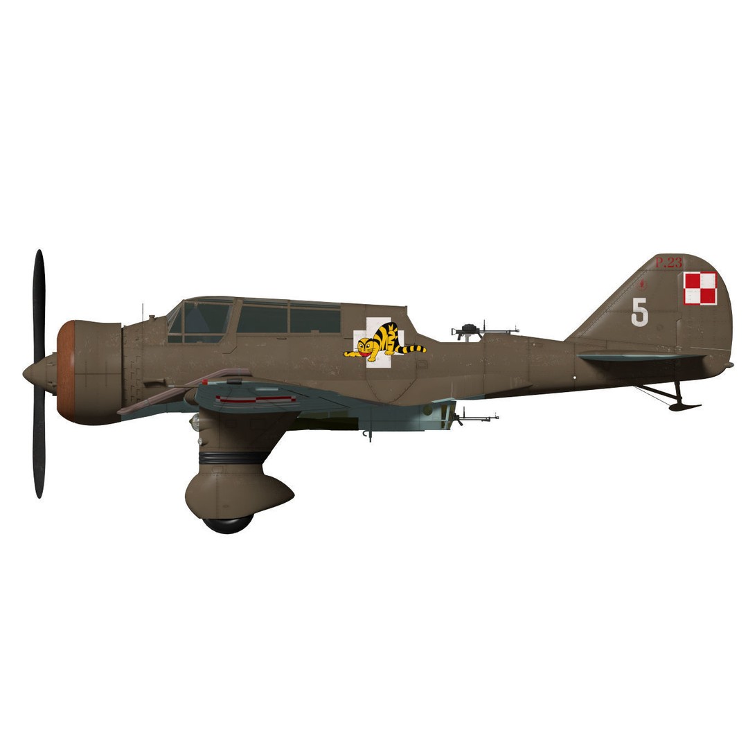 PZL.23 Karas 3D Model – High Poly Military Aircraft, FBX - View 11