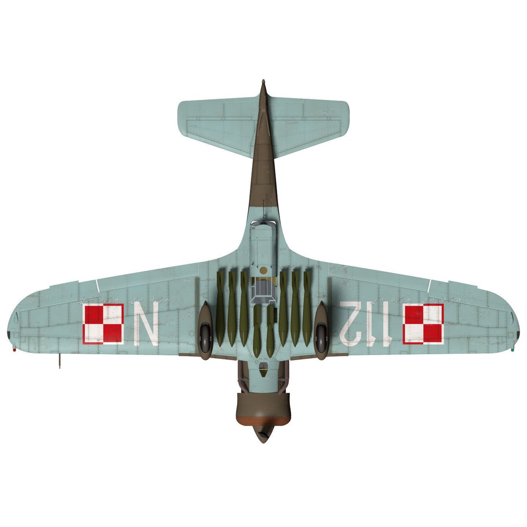 PZL.23 Karas 3D Model – High Poly Military Aircraft, FBX - View 14