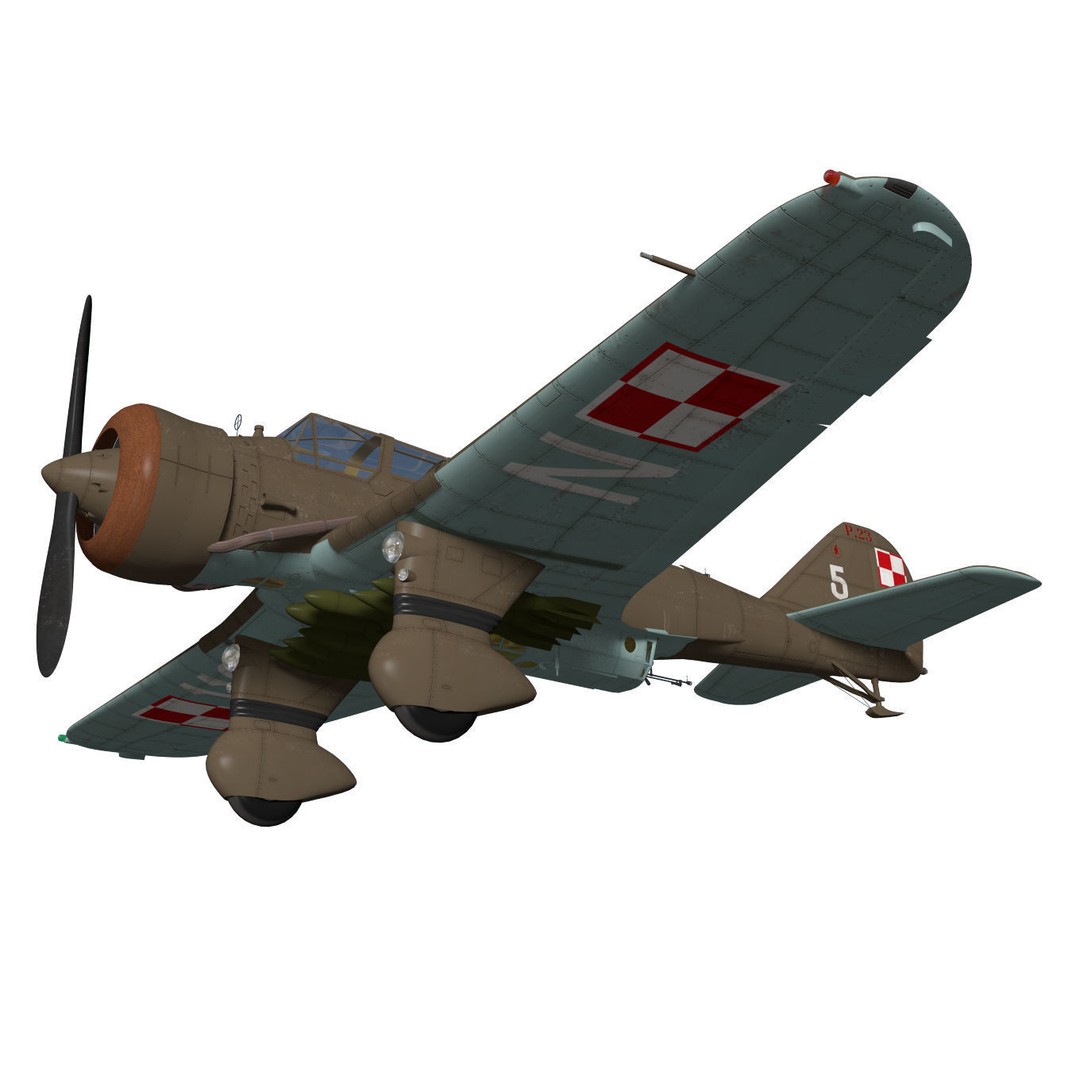 PZL.23 Karas 3D Model – High Poly Military Aircraft, FBX - View 5