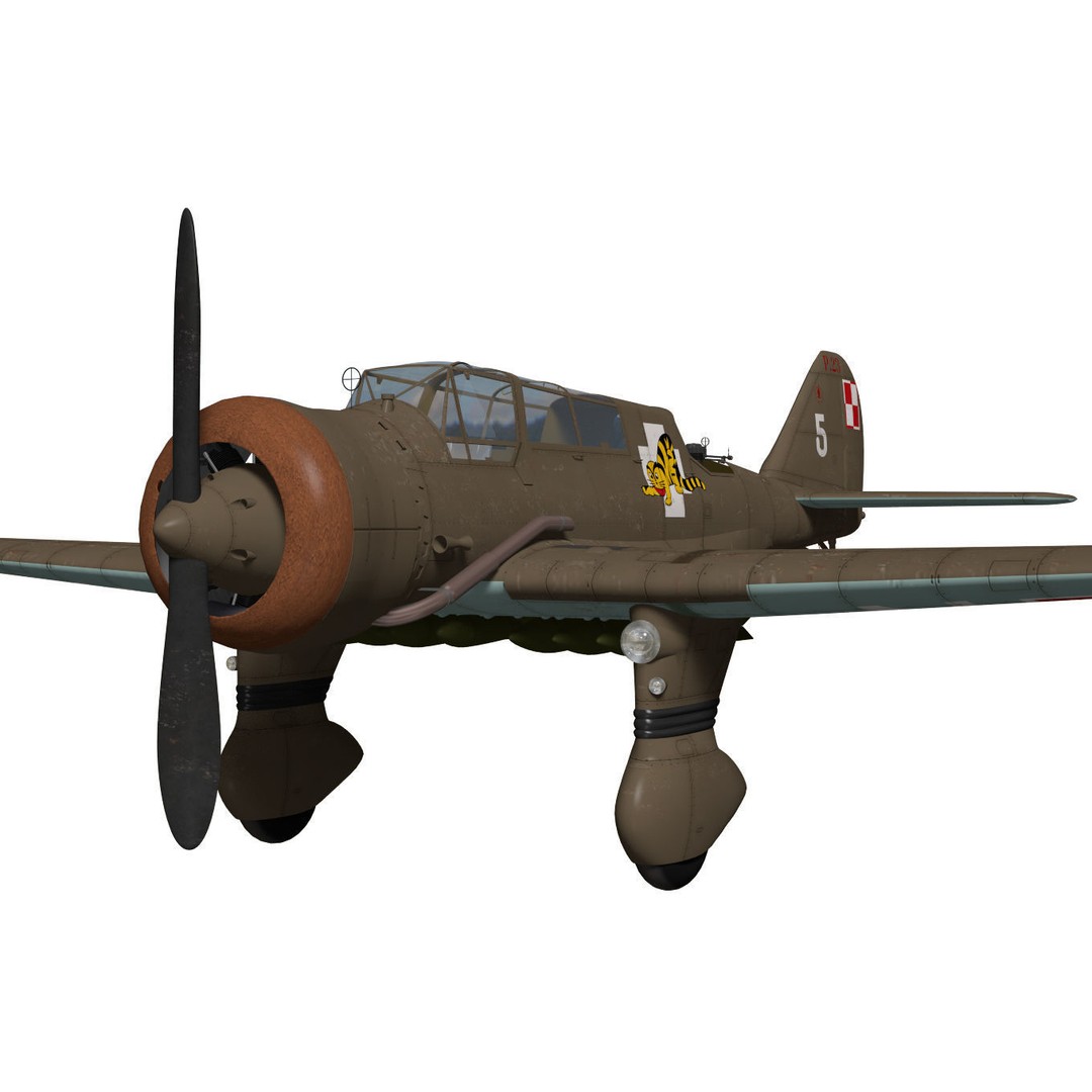 PZL.23 Karas 3D Model – High Poly Military Aircraft, FBX - View 6