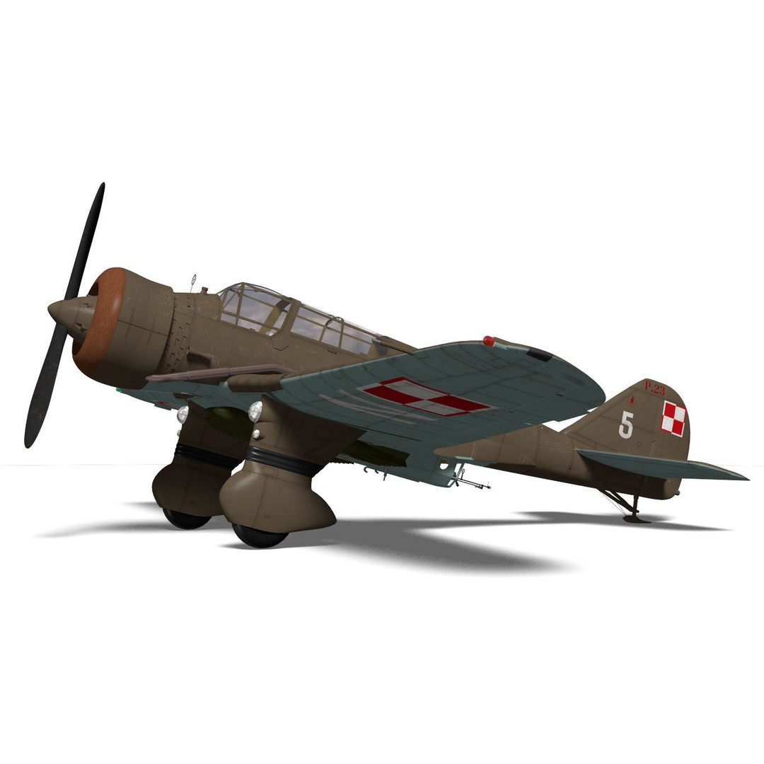 PZL.23 Karas 3D Model – High Poly Military Aircraft, FBX - View 8
