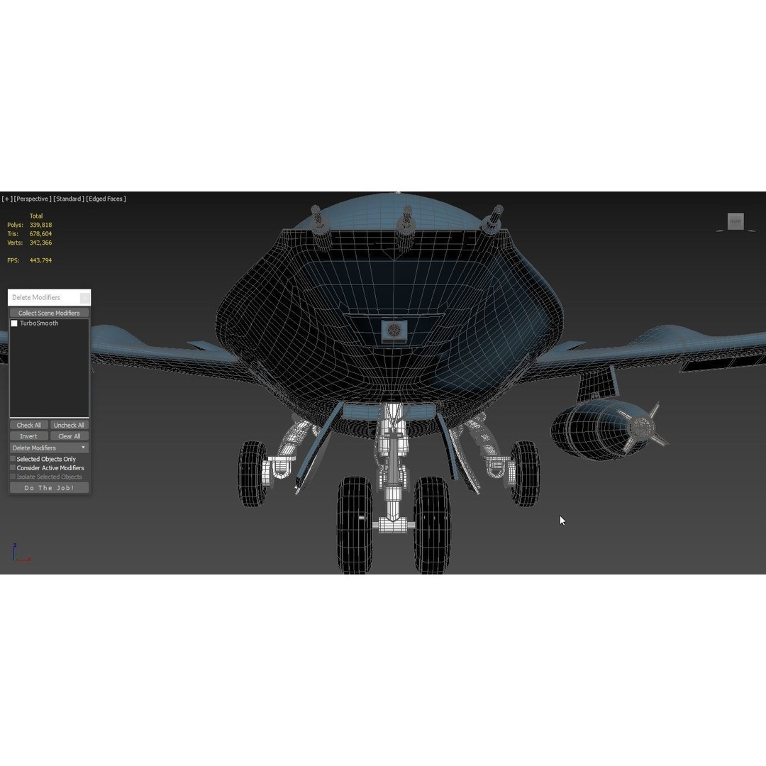 Boeing MQ25 Stingray 3D Model – High Poly Military Drone, FBX, OBJ - View 10