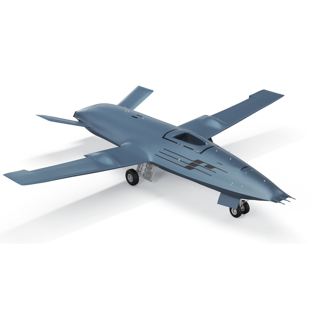 Boeing MQ25 Stingray 3D Model – High Poly Military Drone, FBX, OBJ - View 11