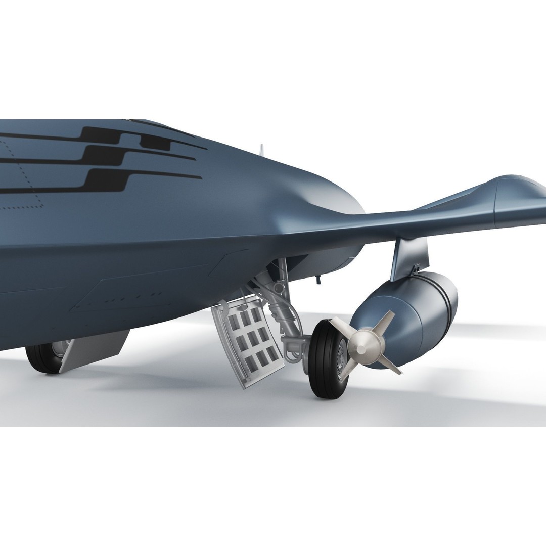 Boeing MQ25 Stingray 3D Model – High Poly Military Drone, FBX, OBJ - View 15