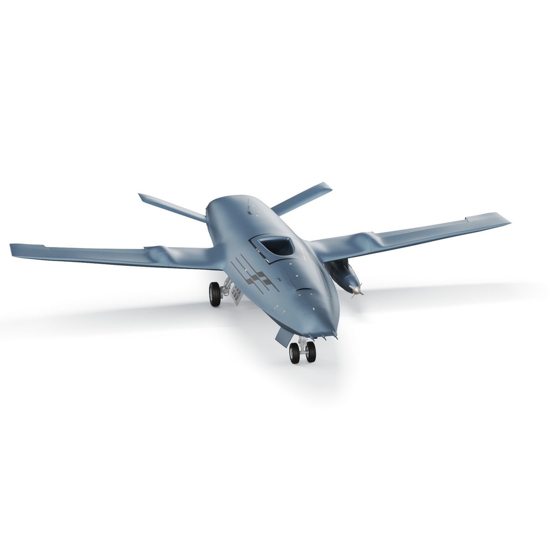 Boeing MQ25 Stingray 3D Model – High Poly Military Drone, FBX, OBJ - View 22