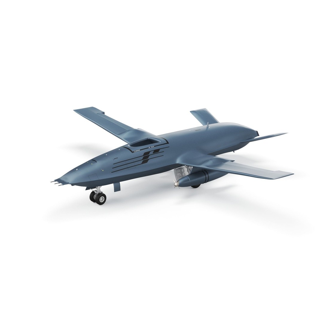 Boeing MQ25 Stingray 3D Model – High Poly Military Drone, FBX, OBJ - View 34