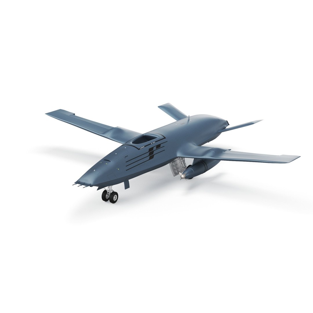 Boeing MQ25 Stingray 3D Model – High Poly Military Drone, FBX, OBJ - View 35