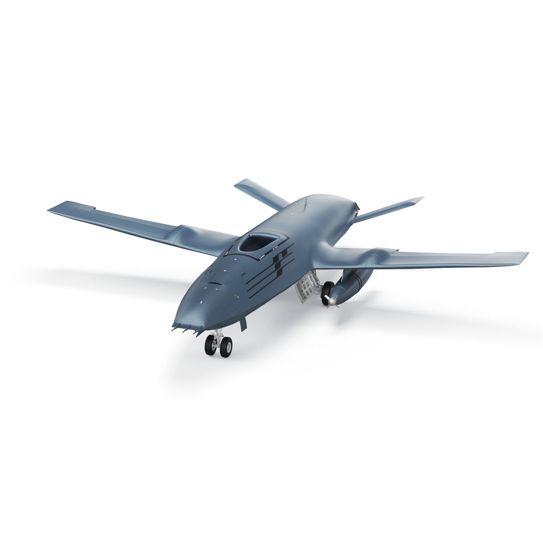 Boeing MQ25 Stingray 3D Model – High Poly Military Drone, FBX, OBJ - View 37