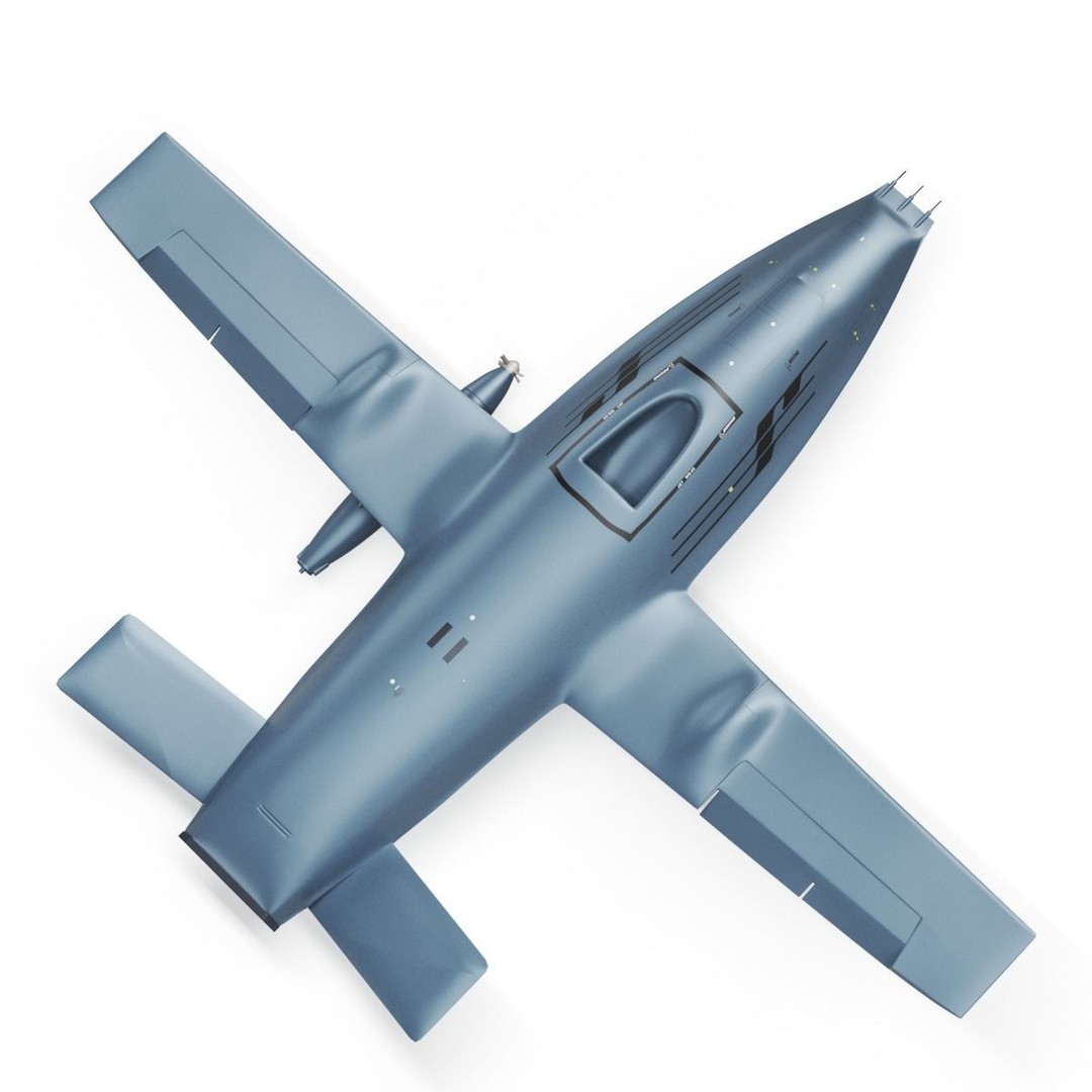 Boeing MQ25 Stingray 3D Model – High Poly Military Drone, FBX, OBJ - View 38